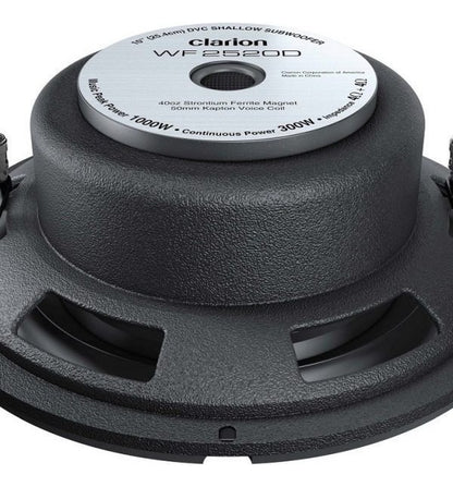 Subwoofer Plano Clarion 10 Pulgadas Wf2520d 1000w Max Color Negro