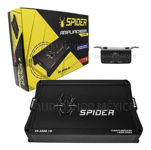Amplificador Clase D Para Carro/camioneta Con 5000w De Spider Negro