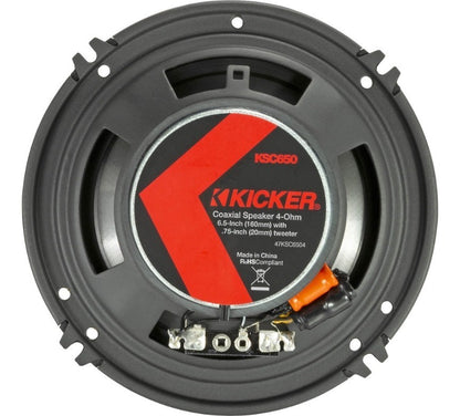 Bocinas Kicker 6.5 Pulgadas 47ksc6504 Ksc650 2 Vias 100w Rms Color Gris Oscuro
