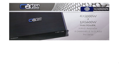 Amplificador Carbon Audio 5ch Clase D 1ohm 1x800w+4x100w Rms Color Negro