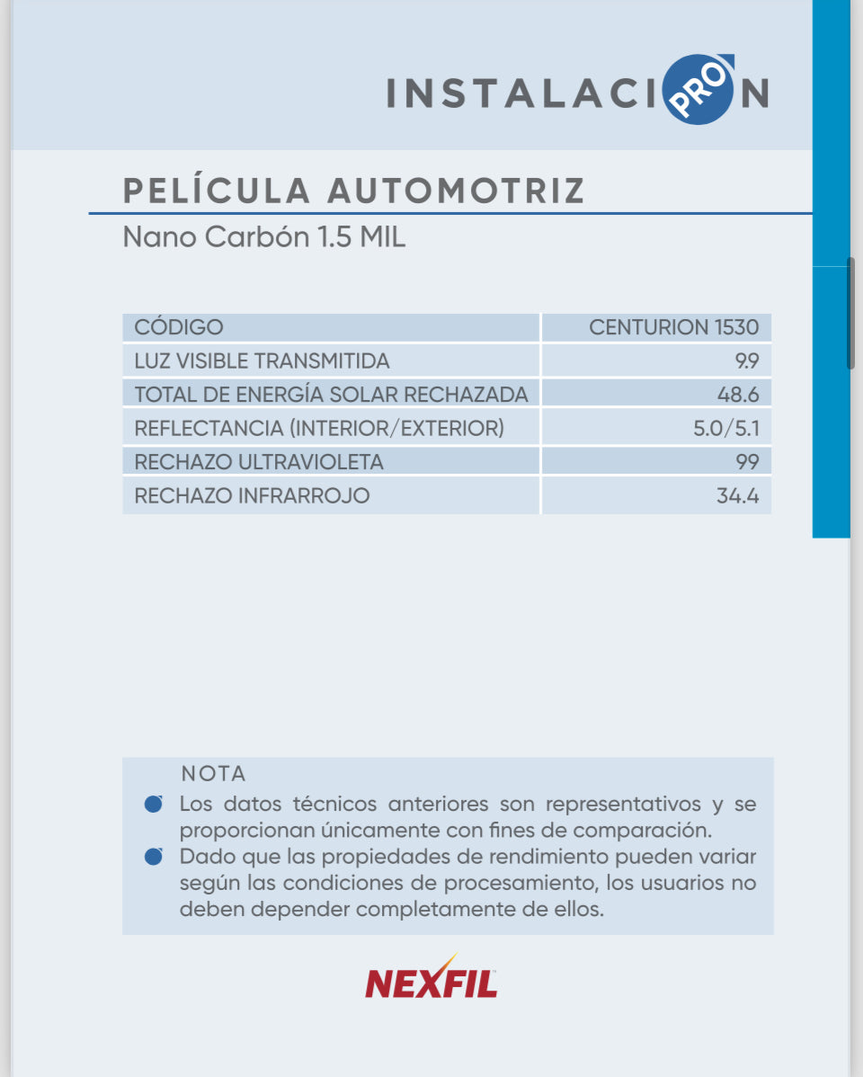 Catalogo Polarizado Nexfil Automotriz Residencial Seguridad