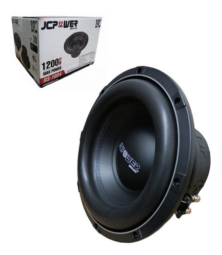 Subwoofer Jc Power Rs-10d4 10 PuLG Doble Bobina 1200w Max Color Negro