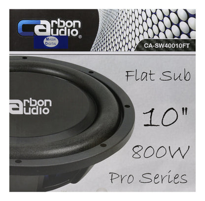 Subwoofer 10 PuLG Plano Carbon Audio Ca-sw40010ft 800watts Color Negro