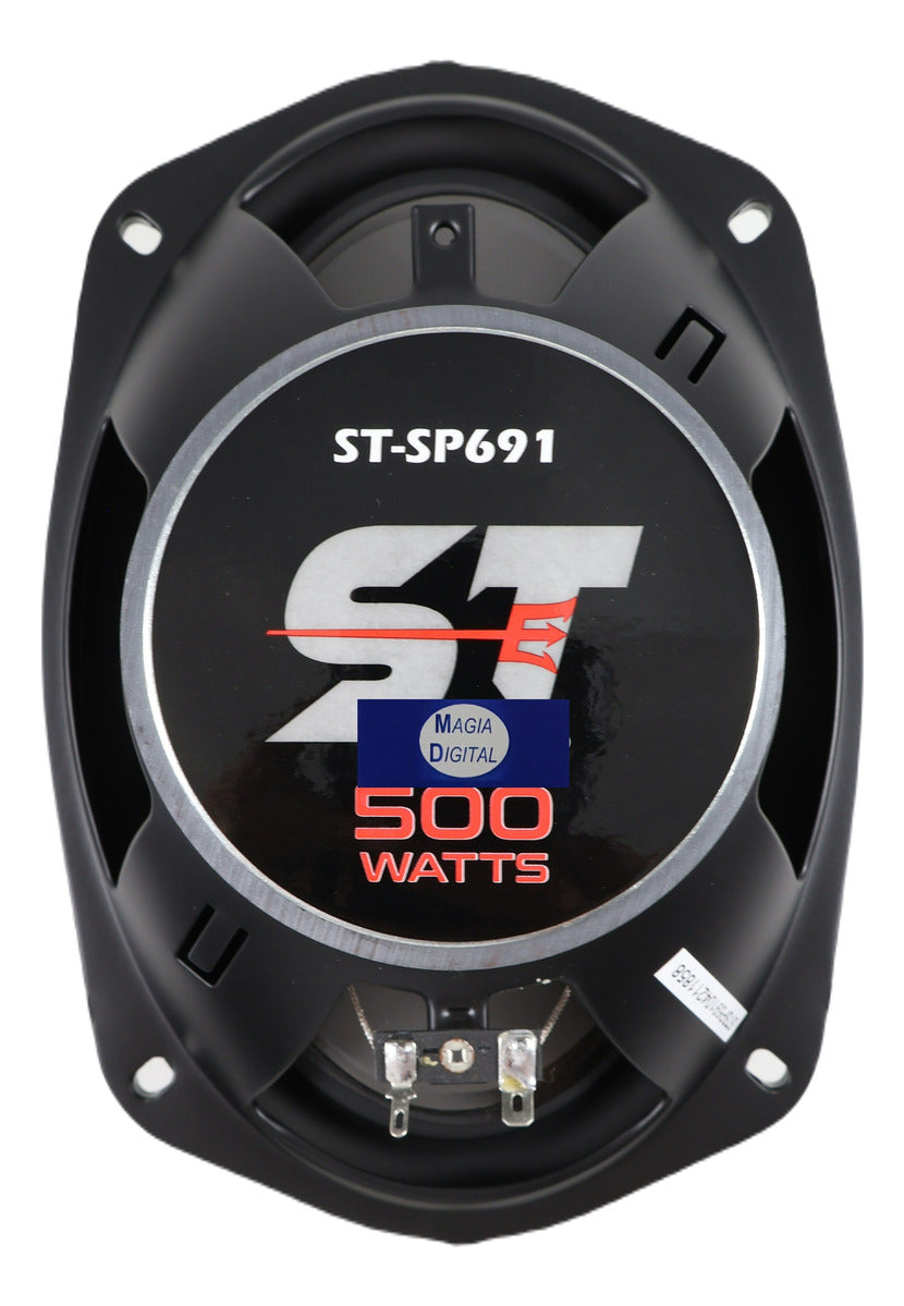 Bocinas 6x9puLG Scandaltek St-sp691 500 Watts 4 Vias Color Negro