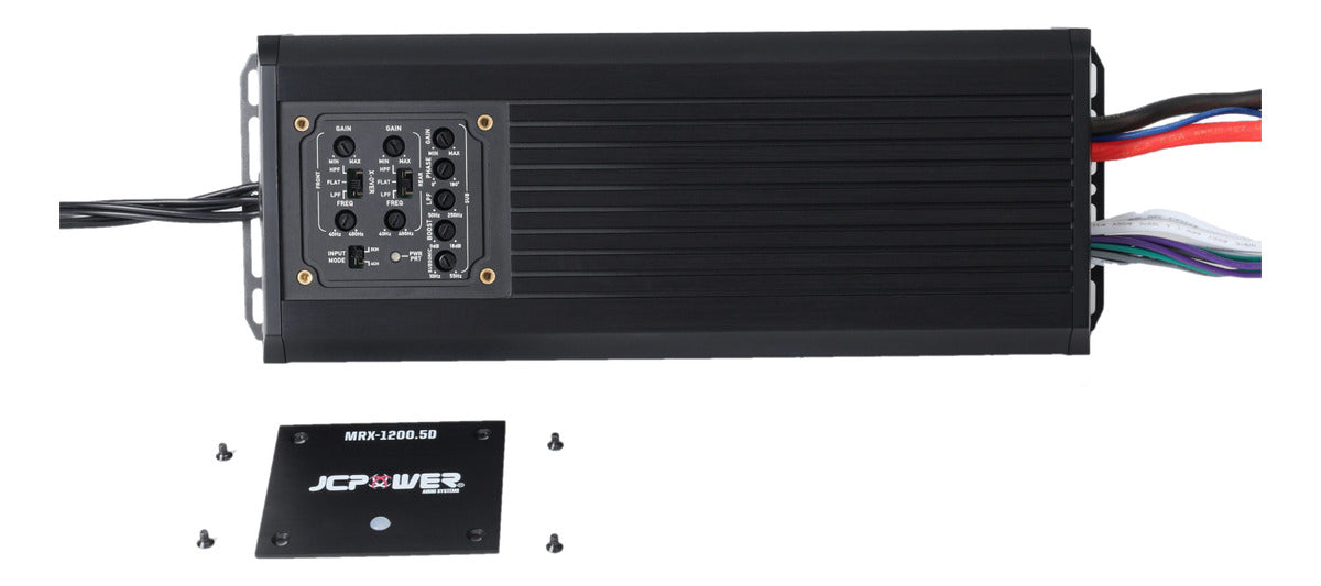 Amplificador Marino Jcpower Mrx-1200.5d 1200w Max 5 Canales Color Negro