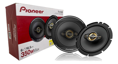 Par De Altavoces Cuadriaxiales Pioneer De 6.5 Pulgadas Ts-a1688s 350 W, Color Negro