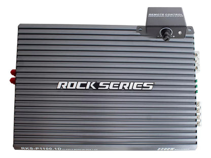 Amplificador Rock Series Rks-p1100.1d 2200w Max 1c Clase D Color Gris